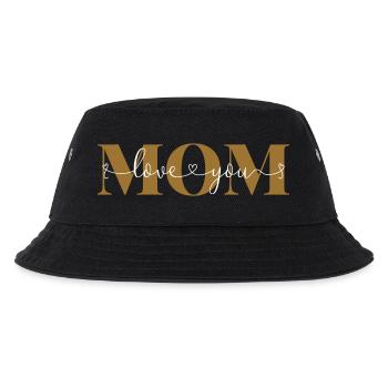 Love you Mom Declaration of Love Mother Love Mama - Kids’ Bucket Hat - black - Front
