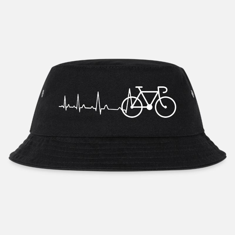 Herzschlag Rennrad - Kinder Bucket Hat - Schwarz