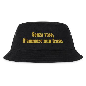 T-Shirt Napoli T-Shirt Neapolitanisches Sprichwort - Kinder Bucket Hat - Schwarz - Vorne