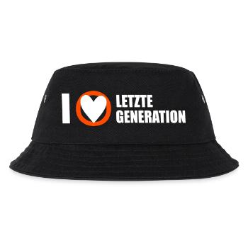 Letzte Generation - Design 3 - Kinder Bucket Hat - Schwarz - Vorne
