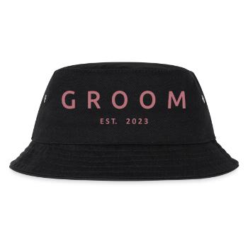 Bräutigam Est. 2023 Verlobungsgeschenk Hochzeit des Bräutigams - Kinder Bucket Hat - Schwarz - Vorne
