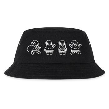 Santa Quartett Strichzeichnungen - Kinder Bucket Hat - Schwarz - Vorne