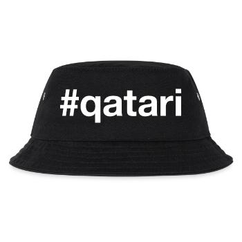QATARI Qatar Hashtag - Kinder Bucket Hat - Schwarz - Vorne