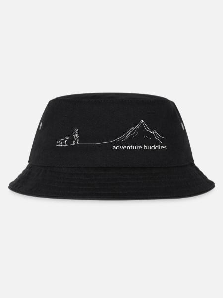 adventure buddies wandern mit hund tiere berg love - Kinder Bucket Hat - Schwarz