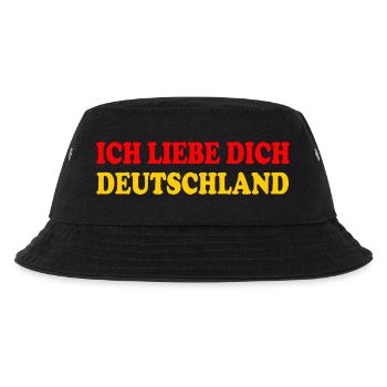 ich liebe dich deutschland - Kinder Bucket Hat - Schwarz - Vorne
