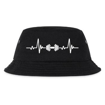 Weightlifting Heartbeat - Kids’ Bucket Hat - black - Front