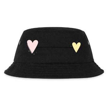 Herz Linie Horizontal - Kinder Bucket Hat - Schwarz - Vorne
