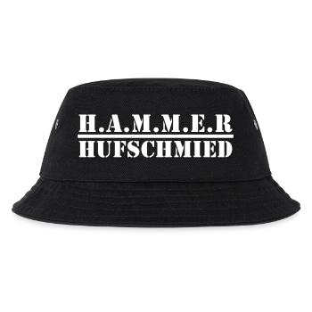 Hammer Hufschmied – Stahlhandwerk - Kinder Bucket Hat - Schwarz - Vorne