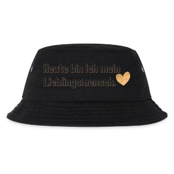 Heute bin ich mein Lieblingsmensch – Selbstliebe - Kinder Bucket Hat - Schwarz - Vorne