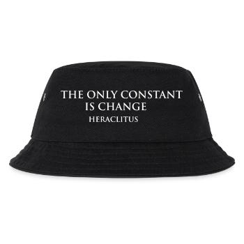 Heraklit Zitat Künstlerische Typografie - Kinder Bucket Hat - Schwarz - Vorne
