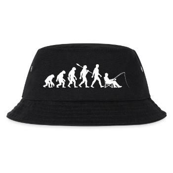 Evolution - Pêcheur, Cadeau de pêche - Bob Enfant - noir - Devant
