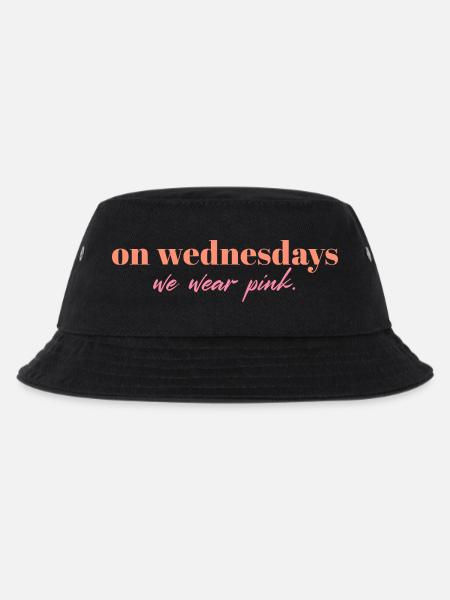 On Wednesdays We Wear Pink | Mean Girls Quote Desi - Kinder Bucket Hat - Schwarz