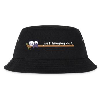 Just Hanging Out – Cute Panda Chill Design - Kids’ Bucket Hat - black - Front
