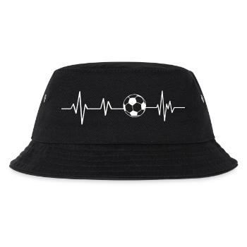 Herzschlag Fußball - Kinder Bucket Hat - Schwarz - Vorne