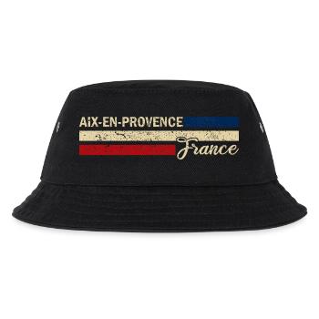 France - Aix-en-Provence - Frankreich - Flagge - Kinder Bucket Hat - Schwarz - Vorne