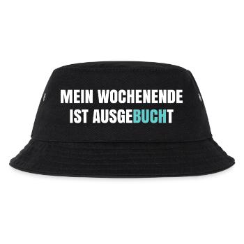 Mein Wochenende ist ausgeBUCHt - Kinder Bucket Hat - Schwarz - Vorne