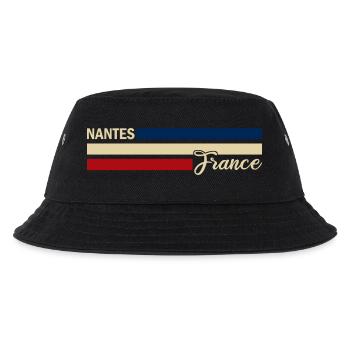 France - Nantes - Frankreich - Flagge - Streifen - Kinder Bucket Hat - Schwarz - Vorne
