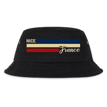 France - Nice - Nizza - Frankreich - Flagge - Kinder Bucket Hat - Schwarz - Vorne