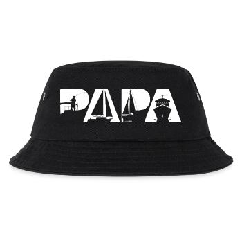 Yacht Motorbootkapitän Bootsleben Sommer - Kinder Bucket Hat - Schwarz - Vorne