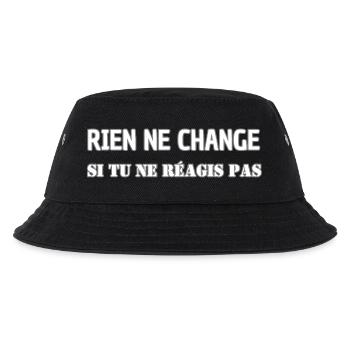 Nichts ändert sich, wenn du nicht reagierst - Kinder Bucket Hat - Schwarz - Vorne