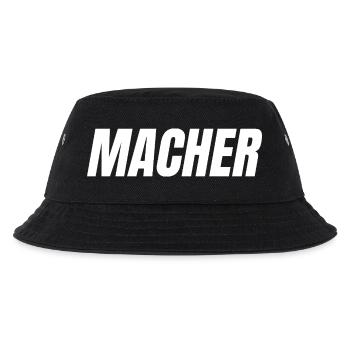 MACHER – Einfach machen. Einfach gut. - Kinder Bucket Hat - Schwarz - Vorne