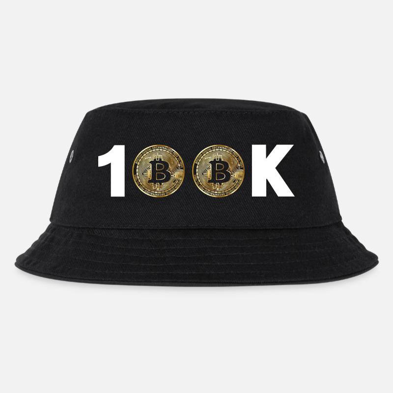 Bitcoin Bitcoin BTC 100k Krypto Kryptovaluta - Bucket Hat til børn - sort