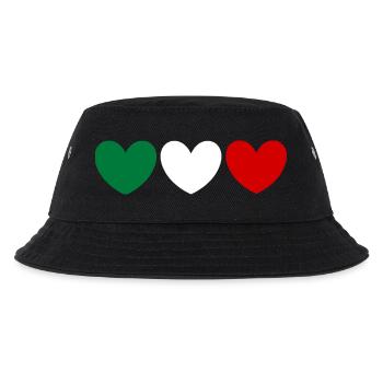 Italien Fanshirt für Italien Fans - Kinder Bucket Hat - Schwarz - Vorne