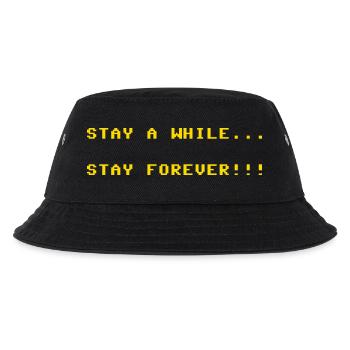 Stay_a_while_stay_forever - Kids’ Bucket Hat - black - Front