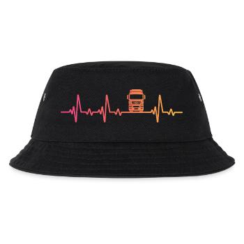 Truck Sunset Heartbeat Road Fahrer - Kinder Bucket Hat - Schwarz - Vorne