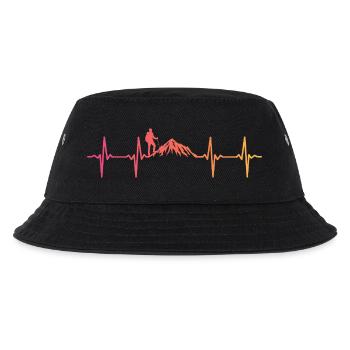 Sunset Heartbeat Mountain Wanderung - Kinder Bucket Hat - Schwarz - Vorne