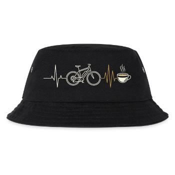 E-bike Cycling Culture Heartbeat Coffee Design - Kids’ Bucket Hat - black - Front