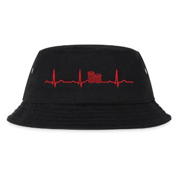 GESCHENK - EKG HERZLINIE POKER CASINO Red - Kinder Bucket Hat - Schwarz - Vorne