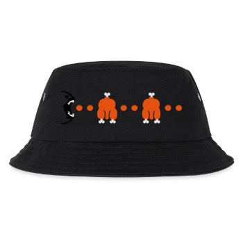 Hähnchen fressen / chicken blow-out (3c) - Kinder Bucket Hat - Schwarz - Vorne