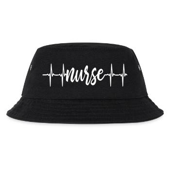 Heart Beat Nurse - Kinder Bucket Hat - Schwarz - Vorne