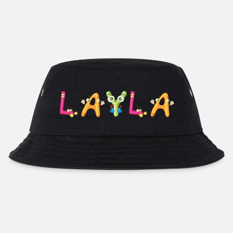 Layla - Kinder Bucket Hat - Schwarz
