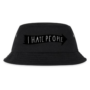 I HATE PEOPLE. - Kinder Bucket Hat - Schwarz - Vorne
