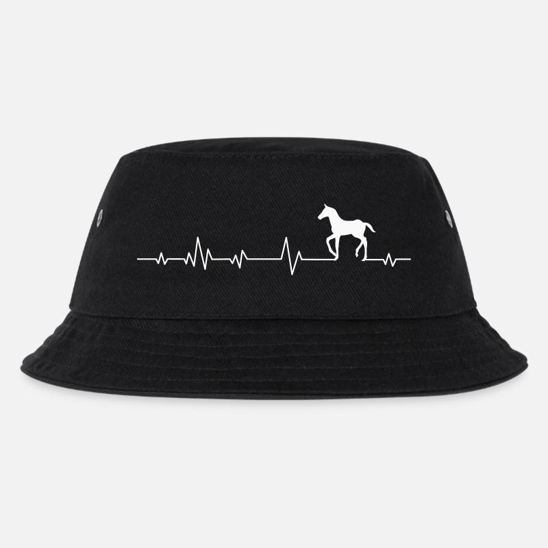 Pferd Pferde - Kinder Bucket Hat - Schwarz