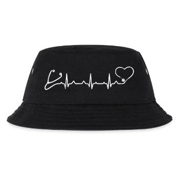Stethoscope Heartbeat Nurse - Kids’ Bucket Hat - black - Front