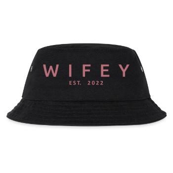 Wifey Est. 2022 Ehefrau to Be Verlobung Hochzeitsgeschenk - Kinder Bucket Hat - Schwarz - Vorne
