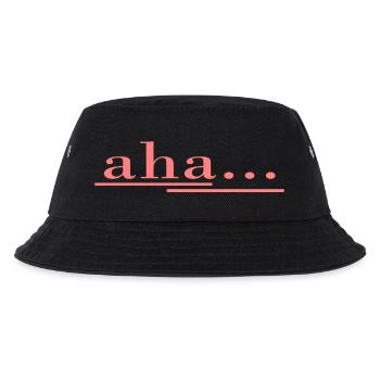 aha... so geht es! Spruch, Spaß, frisches Design - Kinder Bucket Hat - Schwarz - Vorne