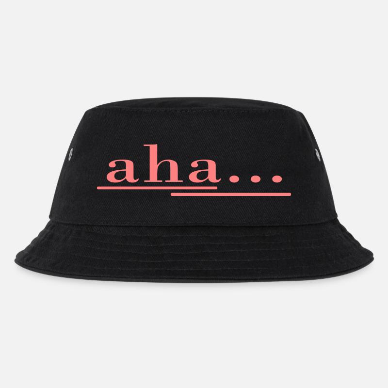 aha... that's how it works! Saying, fun, fresh design - Kids’ Bucket Hat - black