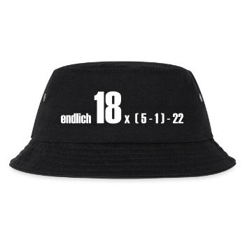 endlich 18 oder doch 50? - Kinder Bucket Hat - Schwarz - Vorne