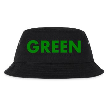 Green - Kinder Bucket Hat - Schwarz - Vorne
