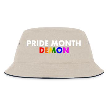 pride month demon - Kinder Bucket Hat - Natur/Navy - Vorne
