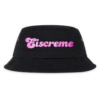 Eiscreme pink Erdbeereis Eis Fan Sommerzeit Urlaub - Kinder Bucket Hat - Schwarz - Vorne