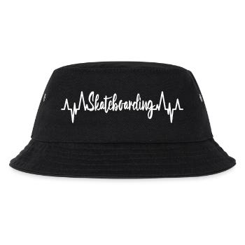 Skateboarding Kardiogramm - Kinder Bucket Hat - Schwarz - Vorne