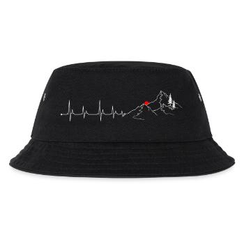 Gipfel: Pulse, Roter Gipfel - Kinder Bucket Hat - Schwarz - Vorne