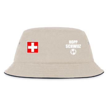 Schweiz - Kinder Bucket Hat - Natur/Navy - Vorne