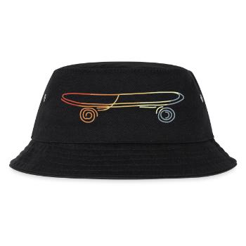 Vintage Skate Board Zeichnung - Kinder Bucket Hat - Schwarz - Vorne