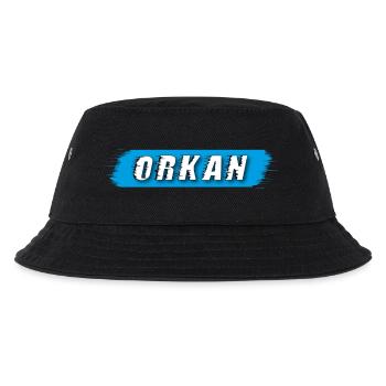 Orkan Schriftzug - Kinder Bucket Hat - Schwarz - Vorne